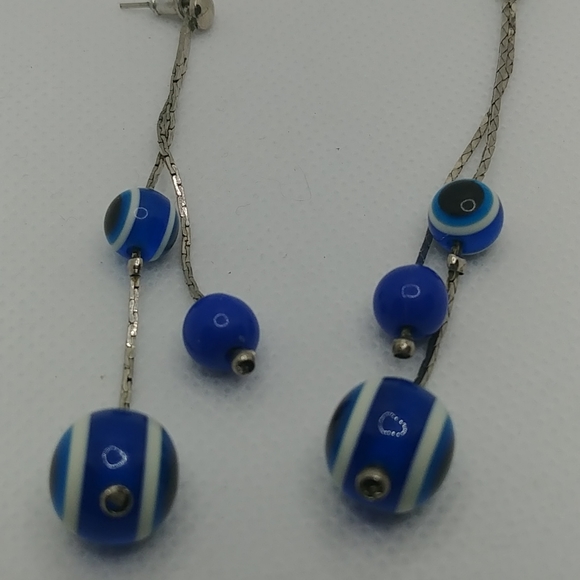 Evil Eye Pierced Earrings - Picture 2 of 4